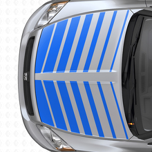 Set di Adesivi in Vinile con Strisce a Doppio Strobo per Cofano per Dodge Caliber 2007+_2
