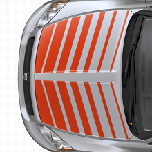 Set di Adesivi in Vinile con Strisce a Doppio Strobo per Cofano per Dodge Caliber 2007+_4