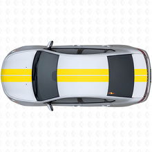 Kit adesivi in vinile con strisce doppie anteriori superiori e posteriori per Dodge Dart 2013+_5