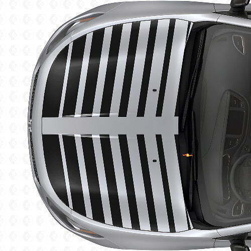 Set di Adesivi in Vinile con Doppio Strobo per Cofano per Dodge Dart 2013+