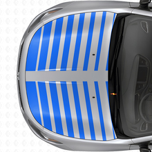 Set di Adesivi in Vinile con Doppio Strobo per Cofano per Dodge Dart 2013+_2