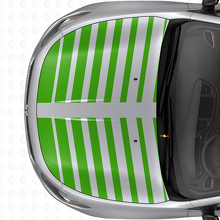 Set di Adesivi in Vinile con Doppio Strobo per Cofano per Dodge Dart 2013+_3