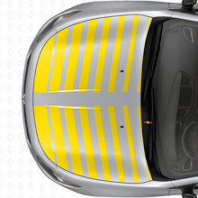 Set di Adesivi in Vinile con Doppio Strobo per Cofano per Dodge Dart 2013+_5