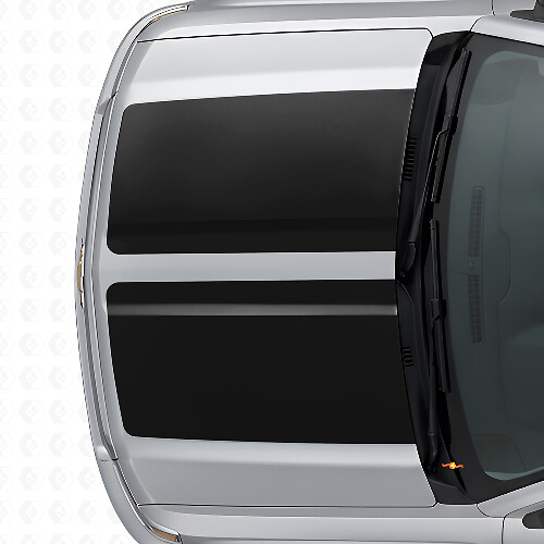 Kit Adesivi in Vinile Doppie Strisce Larghe per Cofano e Portellone per Chevrolet Silverado 2014-15_1