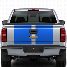 Kit Adesivi in Vinile Doppie Strisce Larghe per Cofano e Portellone per Chevrolet Silverado 2014-15_4
