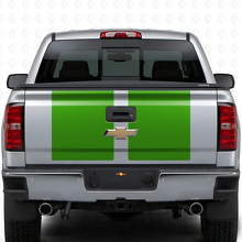 Kit Adesivi in Vinile Doppie Strisce Larghe per Cofano e Portellone per Chevrolet Silverado 2014-15_6