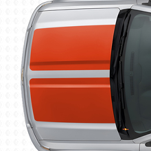Kit Adesivi in Vinile Doppie Strisce Larghe per Cofano e Portellone per Chevrolet Silverado 2014-15_7