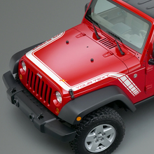 Adesivo in Vinile a Strisce a Scacchiera per Cofano e Parafango per Jeep Wrangler Gladiator 2