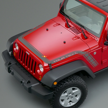 Adesivo in Vinile a Strisce a Scacchiera per Cofano e Parafango per Jeep Wrangler Gladiator 3