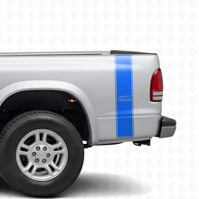 Kit Adesivi in Vinile con Strisce Contorno Sport 4x4 Laterali Posteriori per Dodge Dakota 1997+_2