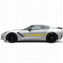 Set di Adesivi in Vinile con Strisce Laterali a Bandiera a Scacchi Racing Sport per Chevy Corvette_5