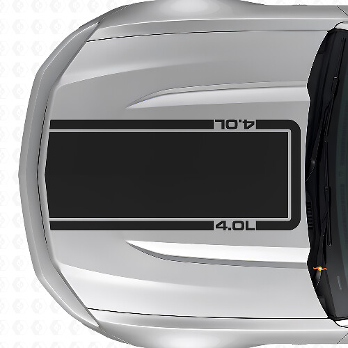 Adesivo in Vinile Striscia Contorno Cofano 4.0L per Musclecar Musclecarmodel Mach 1 2010-20