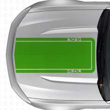 Adesivo in Vinile Striscia Contorno Cofano 4.0L per Musclecar Musclecarmodel Mach 1 2010-20_3