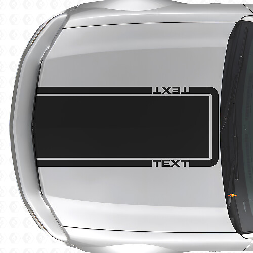 Adesivo in Vinile Contorno Testo Personalizzato con Strisce per Cofano Musclecar Musclecarmodel Mach 1 2005-09