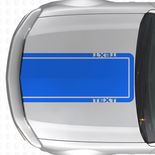 Adesivo in Vinile Contorno Testo Personalizzato con Strisce per Cofano Musclecar Musclecarmodel Mach 1 2005-09_2