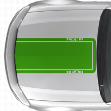 Adesivo in Vinile Contorno Testo Personalizzato con Strisce per Cofano Musclecar Musclecarmodel Mach 1 2005-09_3