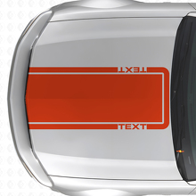Adesivo in Vinile Contorno Testo Personalizzato con Strisce per Cofano Musclecar Musclecarmodel Mach 1 2005-09_4