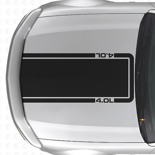 Adesivo Vinilico a Striscia per Cofano 4.0L per Musclecar Musclecarmodel Mach 1 2005-09