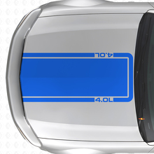 Adesivo Vinilico a Striscia per Cofano 4.0L per Musclecar Musclecarmodel Mach 1 2005-09_2