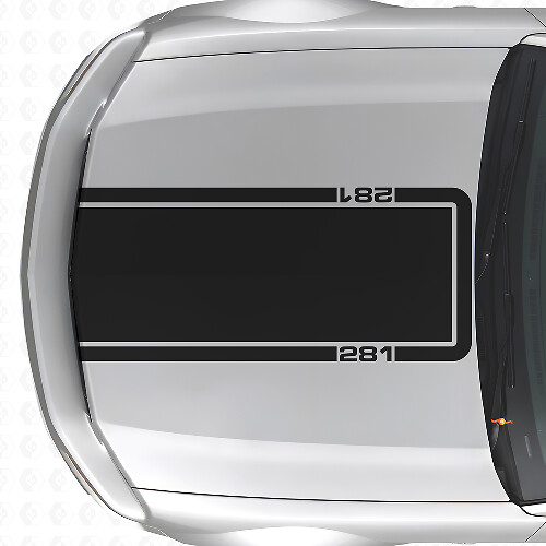 Adesivo in vinile 281 Contorno Cofano per Musclecar Musclecarmodel Mach 1 2005-09