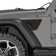 Kit di Adesivi in Vinile per Bocchettone Parafango con Mappa Topografica per Jeep Wrangler Rubicon_3