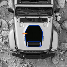 Adesivo in vinile nero opaco per la presa d'aria cofano Jeep Wrangler_2