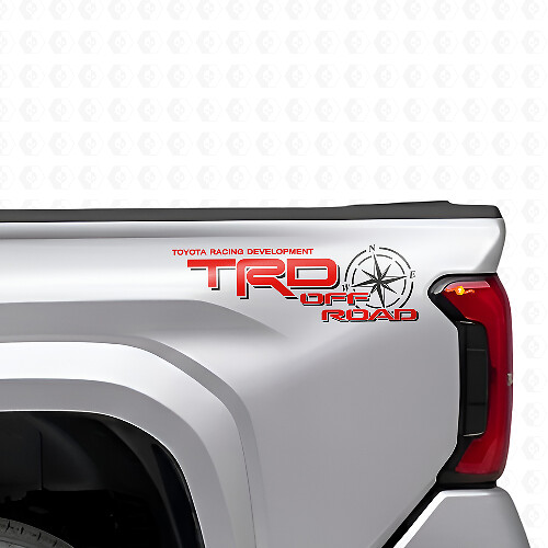 Adesivi Laterali in Vinile TRD Off Road Compass per Toyota Tacoma_1