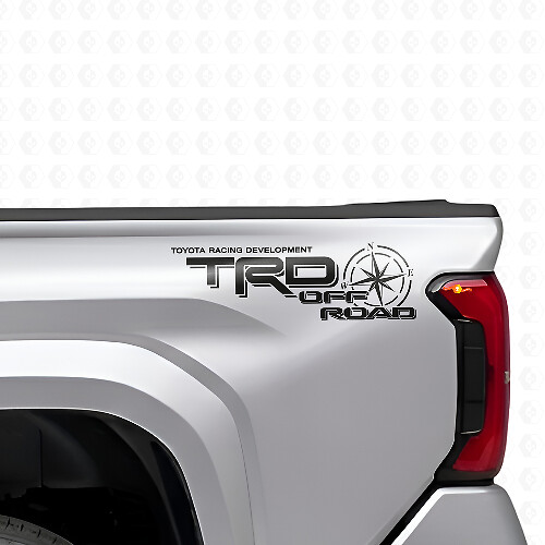 Kit di Adesivi in Vinile per il Lato Letto TRD Off Road Compass per Toyota Tacoma_1