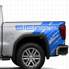 Kit di adesivi in vinile stile usurato con marchio per il fianco del letto GMC Sierra 2019_2