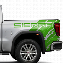 Kit di adesivi in vinile stile usurato con marchio per il fianco del letto GMC Sierra 2019_3