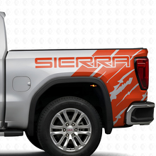 Kit di adesivi in vinile stile usurato con marchio per il fianco del letto GMC Sierra 2019_4