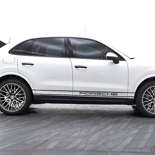 Adesivo in vinile per porta laterale PORSCHE con doppia striscia per Porsche Cayenne