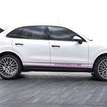 Adesivo in vinile per porta laterale PORSCHE con doppia striscia per Porsche Cayenne_3