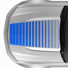 Adesivo in Vinile Stile Stroboscopico per Cofano Musclecar Musclecar modello 2015-2020_2