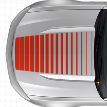 Adesivo in Vinile Stile Stroboscopico per Cofano Musclecar Musclecar modello 2015-2020_4