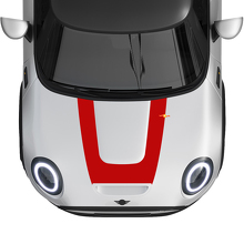 Adesivo in vinile a strisce a forma di U per cofano Rally per MINI Cooper S 2022-2024_2