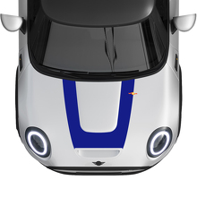 Adesivo in vinile a strisce a forma di U per cofano Rally per MINI Cooper S 2022-2024_3