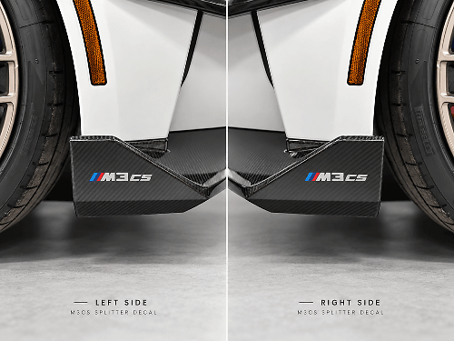 Set di 2 adesivi decalcomanie laterali per splitter paraurti anteriore per BMW M3 CS