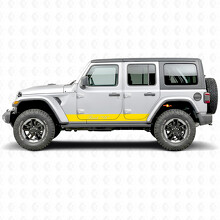Adesivo in vinile laterale a strisce dritte personalizzato per Jeep Wrangler 2018-2027_6