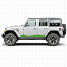 Adesivo in vinile a strisce con contorno lettere Sport per Jeep Wrangler 2018-2027_5