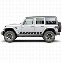 Adesivo Vinile Laterale a Strisce Stile Blocco per Jeep Wrangler 2018-2027_2