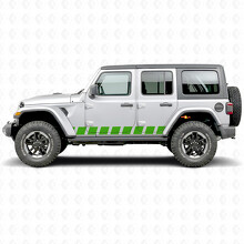 Adesivo Vinile Laterale a Strisce Stile Blocco per Jeep Wrangler 2018-2027_4