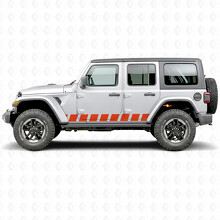 Adesivo Vinile Laterale a Strisce Stile Blocco per Jeep Wrangler 2018-2027_5