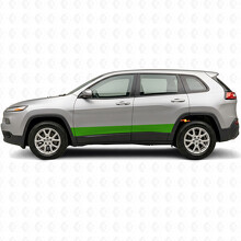 Adesivo laterale in vinile con strisce dritte per Jeep Cherokee 2014-2023_4