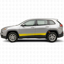 Adesivo in Vinile Laterale con Strisce Contorno Personalizzate per Jeep Cherokee 2014-2023_6