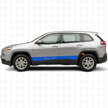 Adesivo Laterale in Vinile con Strisce Dritte Personalizzate per Jeep Cherokee 2014-2023_4