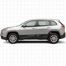 Adesivo Decalcomania Laterale a Strisce con Contorno Personalizzato per Jeep Cherokee 2014-2023_2