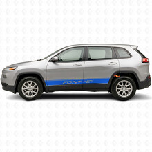 Adesivo Decalcomania Laterale a Strisce con Contorno Personalizzato per Jeep Cherokee 2014-2023_3