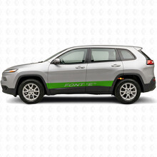 Adesivo laterale in vinile con strisce dritte personalizzate per Jeep Cherokee 2014-2023_5