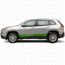 Adesivo in Vinile con Strisce Lineari e Scritta Sportiva Laterale per Jeep Cherokee 2014-2023_4